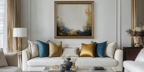 Shiny gold picture frames for paintings, mirrors, or photos.