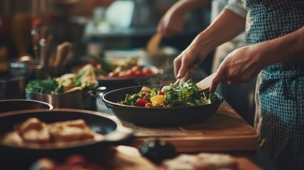 Low-histamine meal plans team from France. French chefs preparing allergy-friendly dishes. professional kitchen.