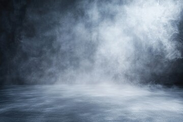Dark background with white smoke and fog.