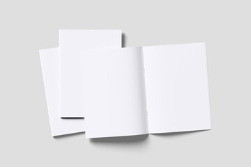 Blank A4 Brochure / Catalog Open and Cover  
