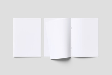 Blank A4 Brochure / Catalog Open and Cover  
