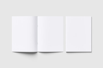 Blank A4 Brochure / Catalog Open and Cover  
