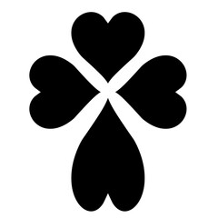 Religious cross made hearts, symbol faith and love for God