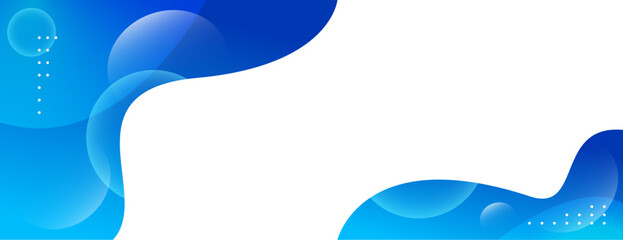 blue fluid abstract banner background
