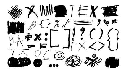 Highlight arrow marker isolated  mark  lines, circle and arrow line for highlighting text.Scribble hand draw  doodle.  Doodle elements isolated on transparent background.