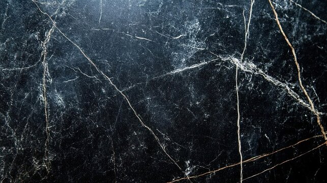 Black Marble with White and Gold Veins