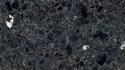 Fototapeta premium Close-up of Black and Silver Speckled Stone