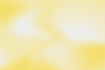Pastel yellow abstract gradient wallpaper with noise texture. Grainy Yellow and white gradation background design. Simple golden rod and white backdrop design with grunge texture. No text. Copy space.