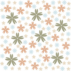 Beautiful modern floral pattern. Colorful flowers background.
