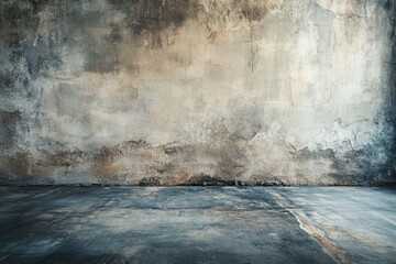 Grungy concrete wall and floor background.