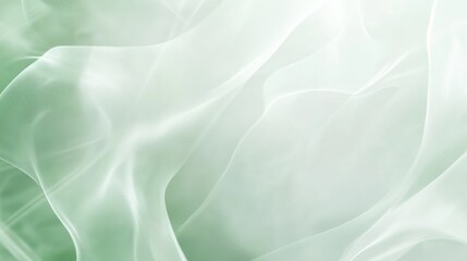 Obraz premium Abstract Green Fabric Draped in Soft, Gentle Waves