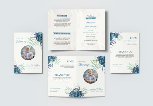 Modern Funeral Program Layout
