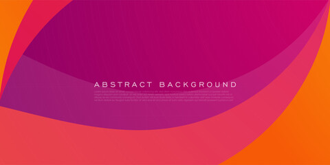Abstract geometric futuristic background with colorful purple gradient background design. Overlap orange curve shape pattern. Eps10 vector