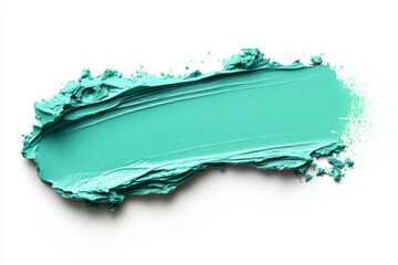 Makeup Base Green Concealer Texture on White Background for Skin Tone Correction