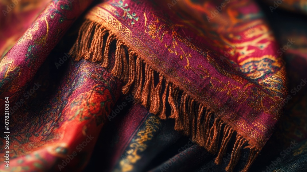 Poster elegant textiles with rich patterns and colors