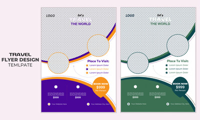 Creative modern minimal and business flyer template colorful gradient geometric circle design 