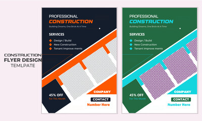 Creative modern minimal and business flyer template colorful gradient geometric circle design 