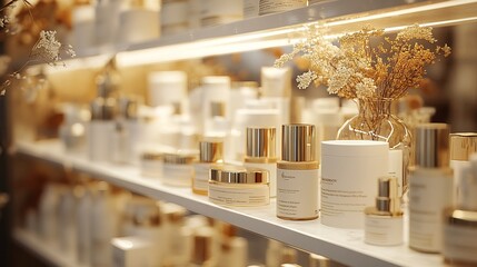Stunning display of luxury skincare cream displayed