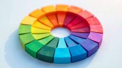 Obraz premium A vibrant 3D color wheel. perfect for illustrating color theory. design concepts