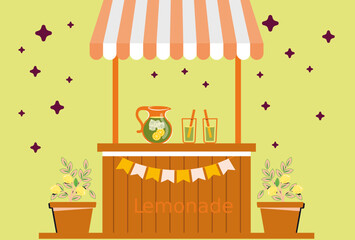Obraz premium Drinks Stall Concept Illustration Stylish and Beautiful