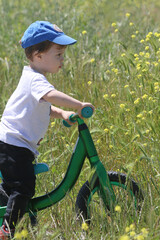 baby on balance bike