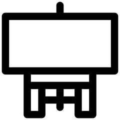 Art workshop. Editable stroke vector icon.