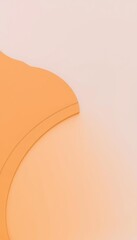 a close up of a curved object on a white surface orange background