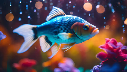 Fototapeta premium Dreamy Drifter: A Jewel in the Aquatic Realm.