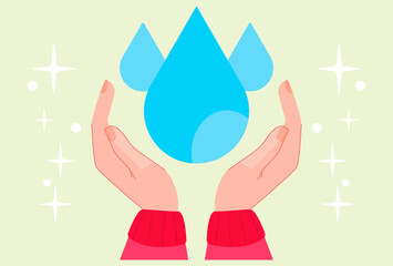 Water Concept Illustration Stylish and Beautiful