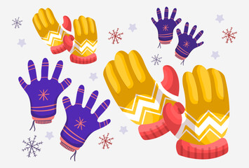 Fototapeta premium Winter Gloves Concept Illustration Stylish and Beautiful
