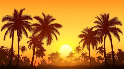 Floral Frame with Green Background