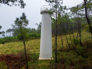 Faro y praia do Lago en Muxia Galicia