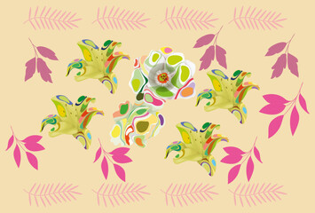 Flower Bouquet Concept Illustration Stylish and Beautiful