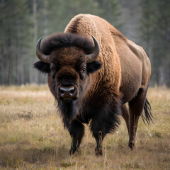 bison pic with whit background