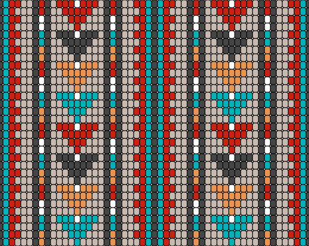 Southwestern Aztec beaded tribal arrows Vector Pattern. Colorful timeless native Aztec beads arrow stripes seamless pattern.
