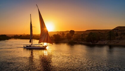 sailboat at sunset