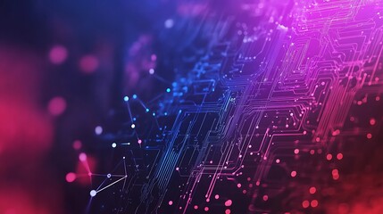 Abstract Blue Circuit Board