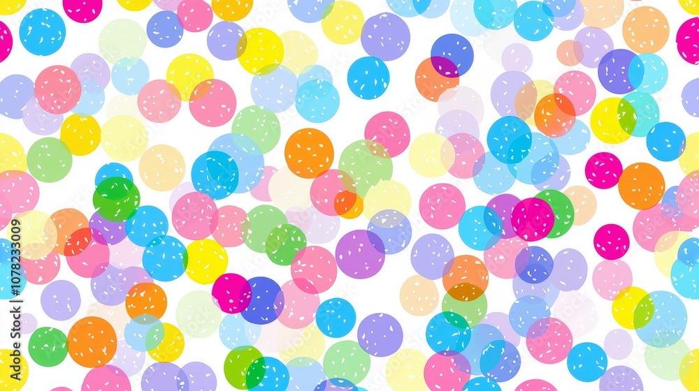 Aufkleber colorful bubbles background with soft focus and various transparent circular shapes creating a playf