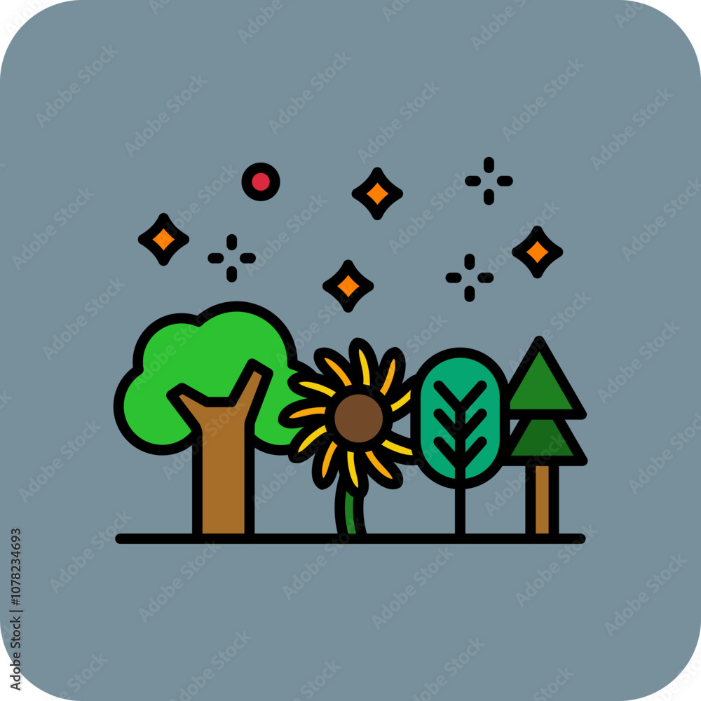 Canvas Prints Forest Icon