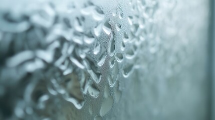 Obraz premium Textured glass surface with water droplets creating abstract patterns for background design