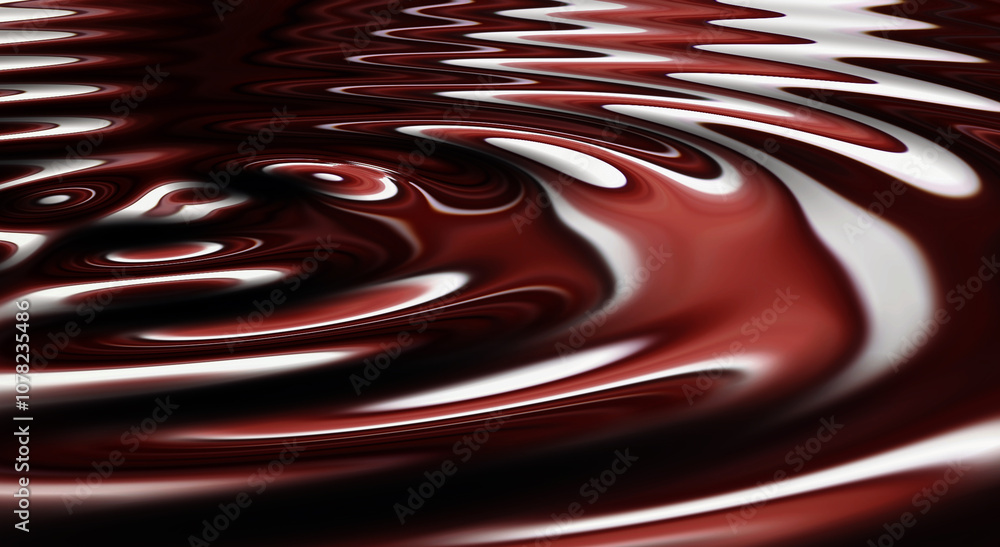 Poster waves, ripple and brown with chocolate, pattern and background for digital 3d texture. environment, 