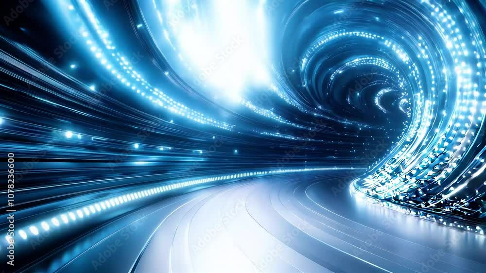 Aufkleber abstract motion background with blue light trail creating a dynamic feeling of speed and energy in a