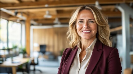 Confident Businesswoman in Modern Office Environment