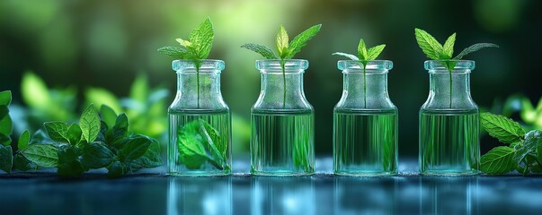 Green chemistry processes for eco friendly manufacturing solid background. Biotechnology	
