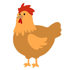 Chicken cartoon cute fit for educational purposes flashcard