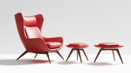 red chair luxury and comfy 