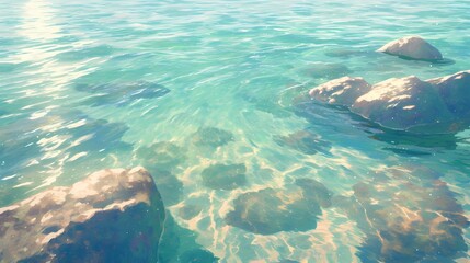 beach sea water texture illustration poster background