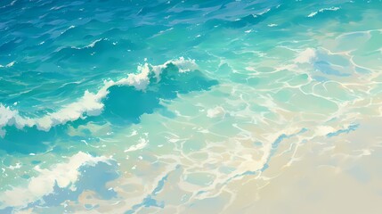 Obraz premium beach sea water texture illustration poster background