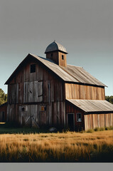 Minimalistic icon of a barn symbolizing rural lifestyle and storage on a white background.