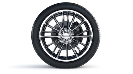 Obraz premium Red Car Wheel Close-up